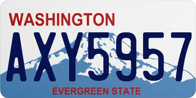 WA license plate AXY5957