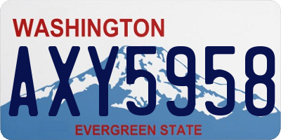 WA license plate AXY5958