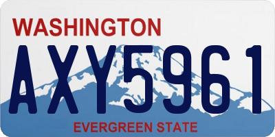 WA license plate AXY5961