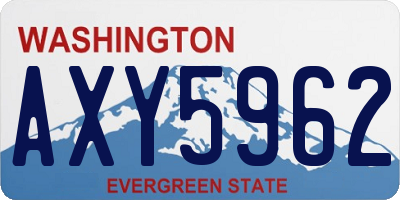 WA license plate AXY5962