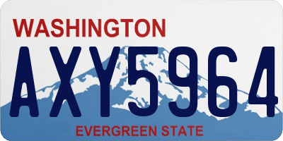 WA license plate AXY5964