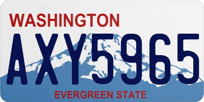 WA license plate AXY5965