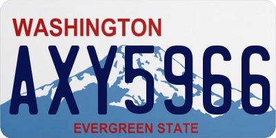 WA license plate AXY5966