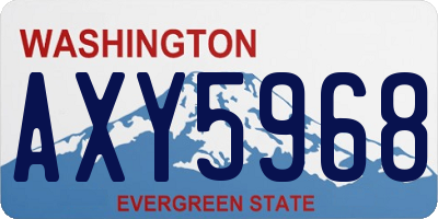 WA license plate AXY5968