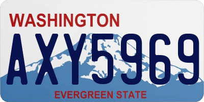 WA license plate AXY5969