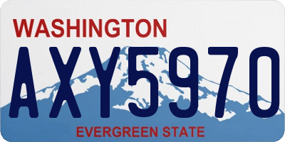 WA license plate AXY5970