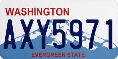 WA license plate AXY5971