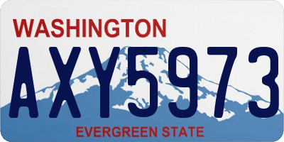 WA license plate AXY5973