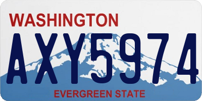 WA license plate AXY5974