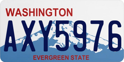 WA license plate AXY5976