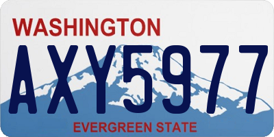 WA license plate AXY5977