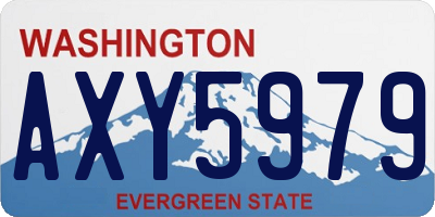 WA license plate AXY5979