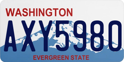 WA license plate AXY5980