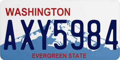 WA license plate AXY5984