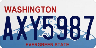 WA license plate AXY5987