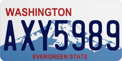 WA license plate AXY5989