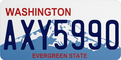WA license plate AXY5990