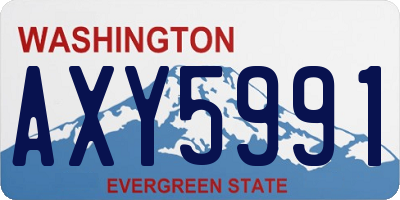 WA license plate AXY5991