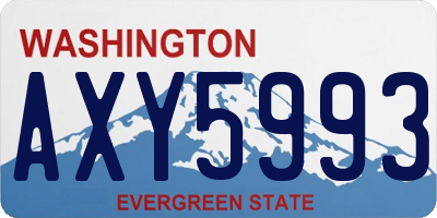 WA license plate AXY5993