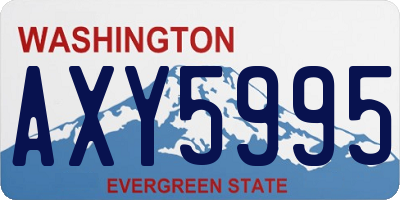 WA license plate AXY5995