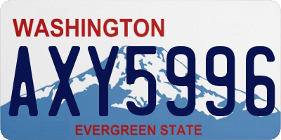 WA license plate AXY5996
