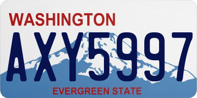 WA license plate AXY5997