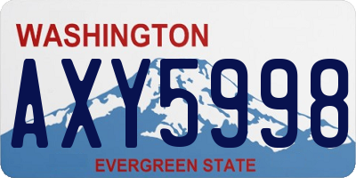 WA license plate AXY5998