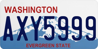 WA license plate AXY5999