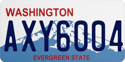 WA license plate AXY6004