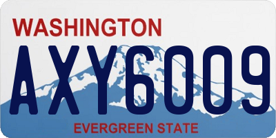 WA license plate AXY6009