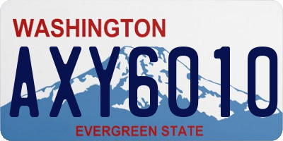 WA license plate AXY6010