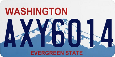 WA license plate AXY6014