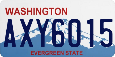 WA license plate AXY6015