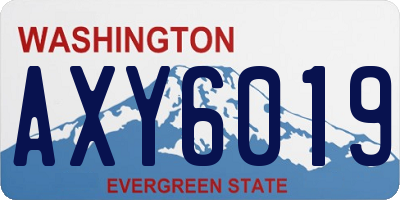 WA license plate AXY6019