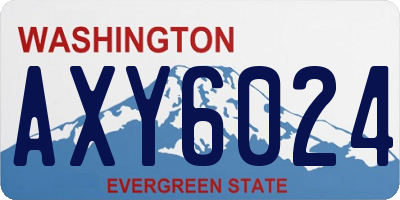 WA license plate AXY6024