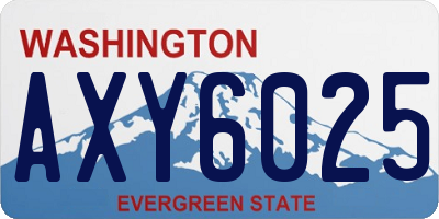 WA license plate AXY6025