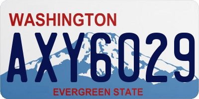 WA license plate AXY6029