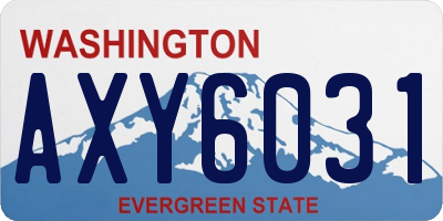 WA license plate AXY6031
