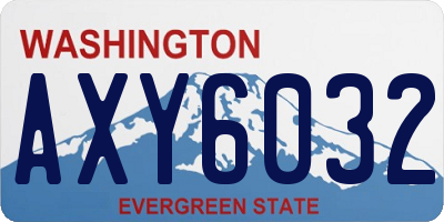 WA license plate AXY6032