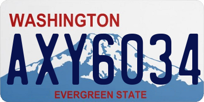 WA license plate AXY6034