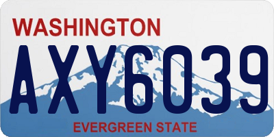WA license plate AXY6039