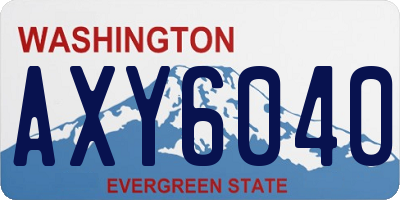 WA license plate AXY6040