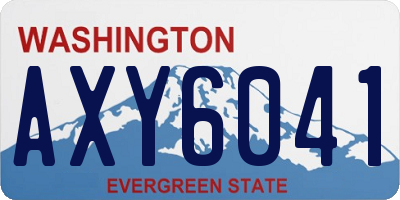 WA license plate AXY6041