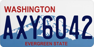 WA license plate AXY6042
