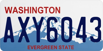 WA license plate AXY6043
