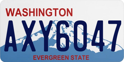 WA license plate AXY6047