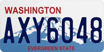 WA license plate AXY6048