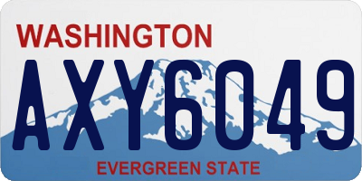 WA license plate AXY6049