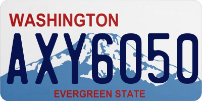 WA license plate AXY6050