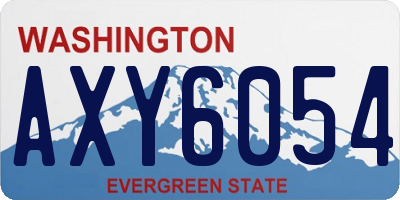 WA license plate AXY6054